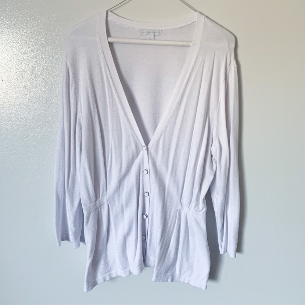 White Cardigan Sweater